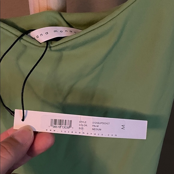 Susana Monaco Asymmetrical Dress in Green - Picture 3 of 6